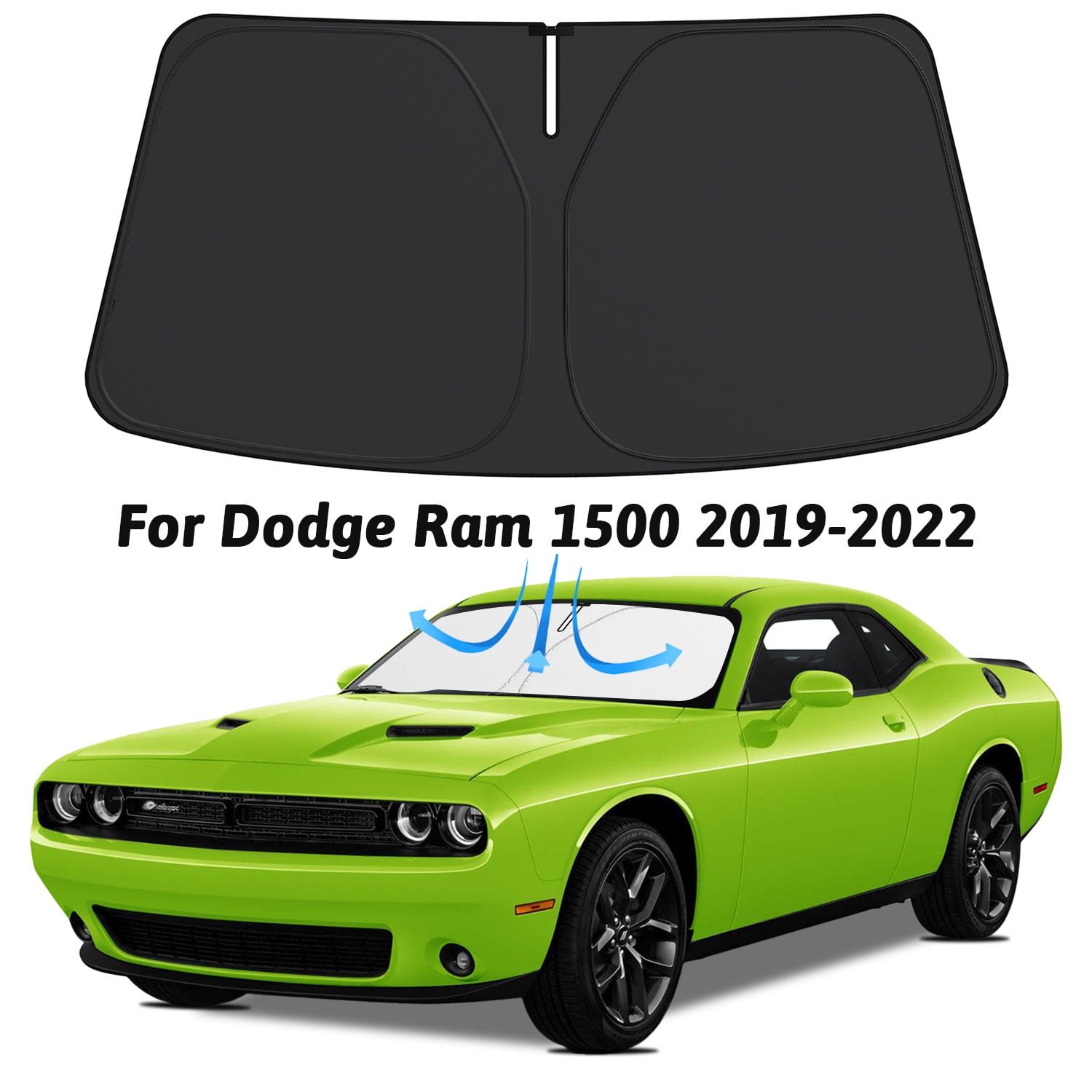 For Ram 1500 2500 3500 Car Windshield Sun Shade US Flag UV Block Shield Cover