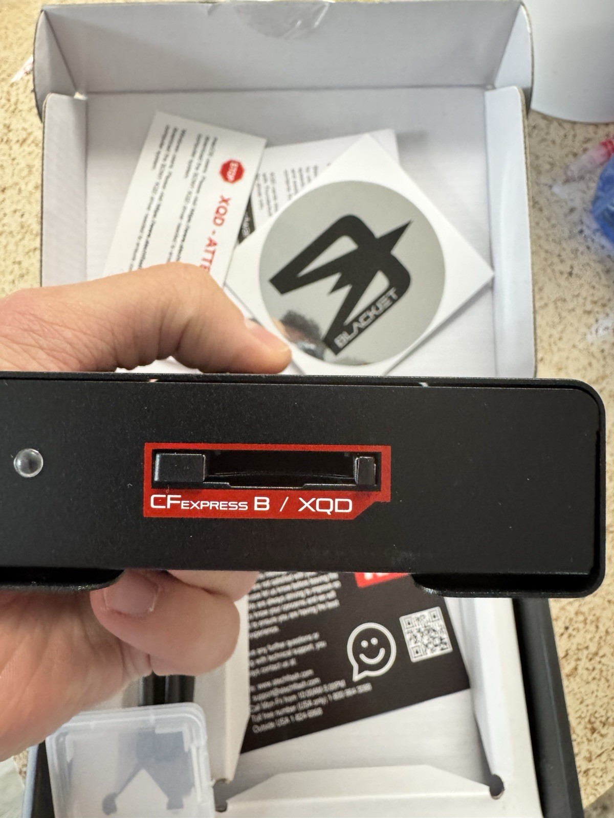 Blackjet TX-1CXQ Thunderbolt 3 Card Reader for CFexpress Type B & XQD