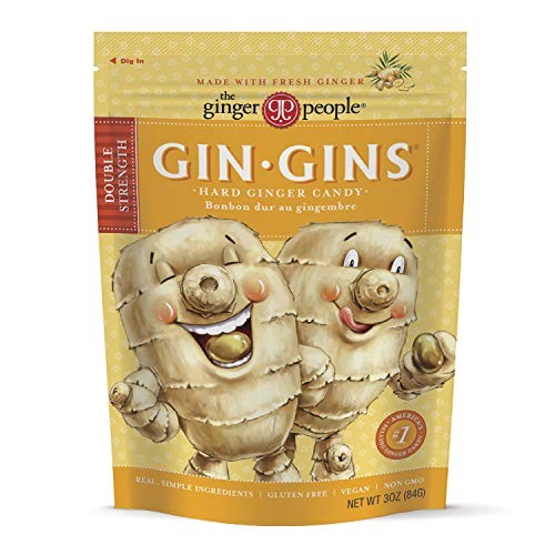 GIN GINS Double Strength Ginger Hard Candy 3oz Natural