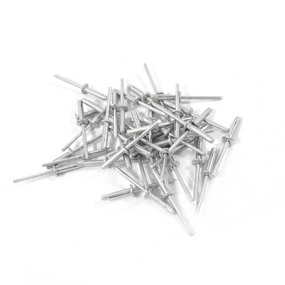 Box of 250 Exploding Mill (Silver) Finish 3/16" Dia. Small Head Aluminum Rivets