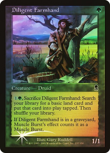 Odyssey  MTG FOIL  Diligent Farmhand  Magic