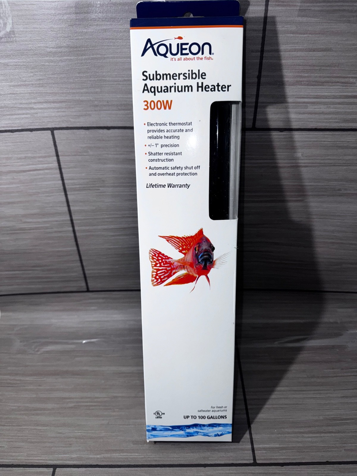 AQUEON Submersible Aquarium Heater 300W for Aquariums up to 100 gal