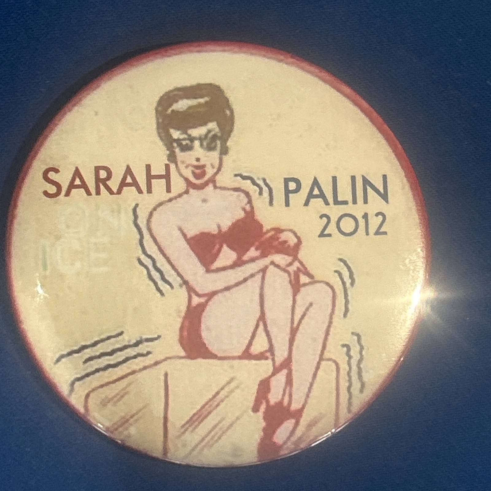 Sarah Palin 2012   3” pinback button pin