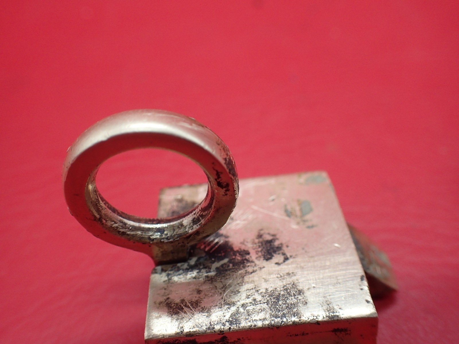 2 Antique Cabinet Cupboard Loop Slide Latch Latches Steel Brass Plate Hardware