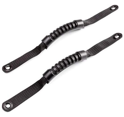 102654 Roll Cage/Bar Mounted Rubber Grab Handles, Black, 1 Pair