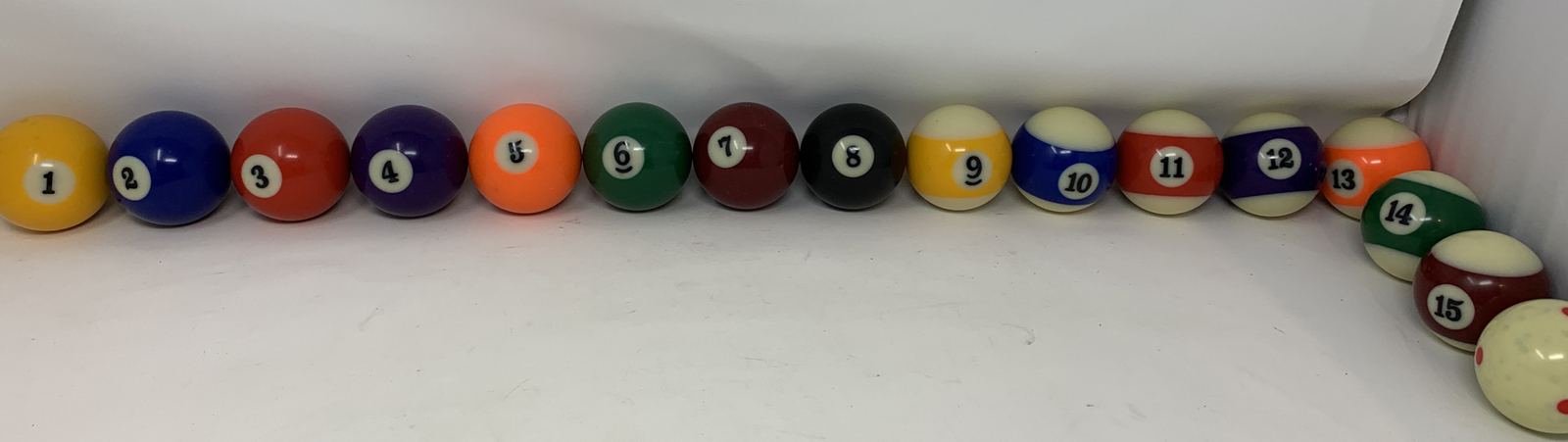 Professional Style Billiard 15 Balls COMPLETE SET 2 1/4" White Cue Ball