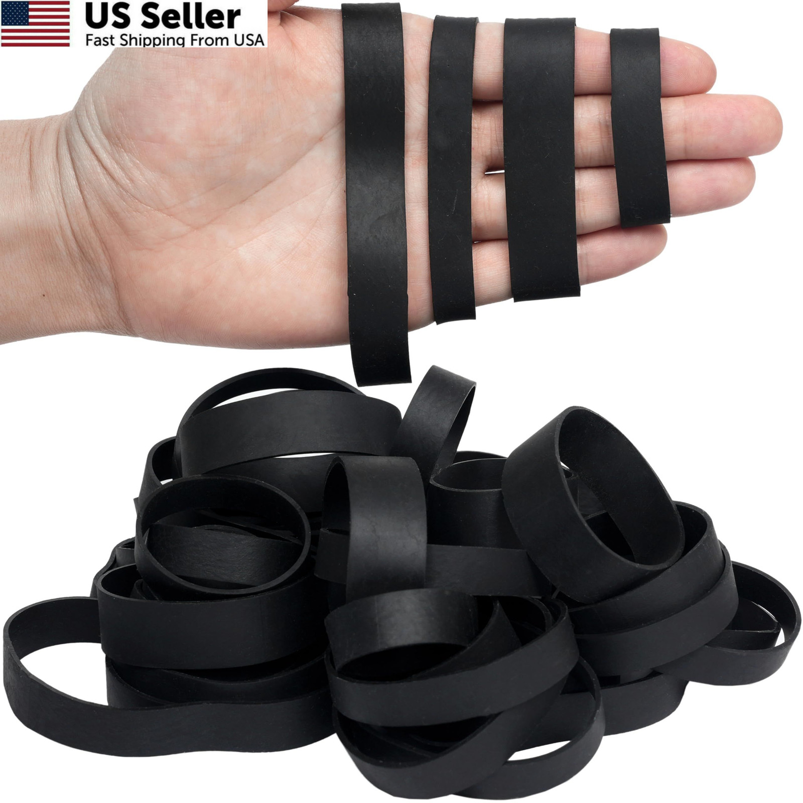 HAIDIBAO-Rubber Bands Assorted Sizes Black Mixed wide Elastic for