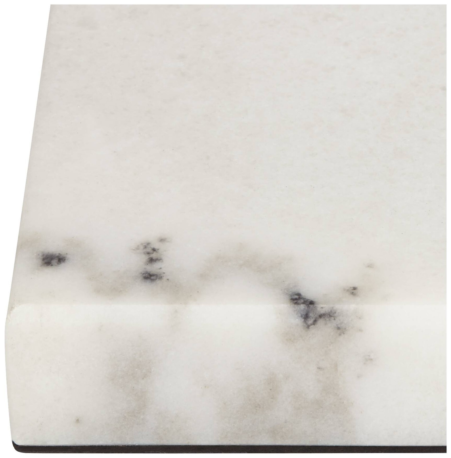 White Marble 8" Square x 1" High Pedestal Lamp Riser