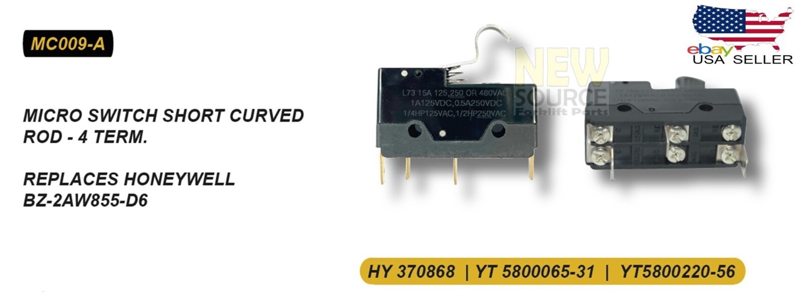 HYSTER 370868 NEUTRAL SAFETY SWITCH  REPLACES BZ-2AW855-D6  MC009A
