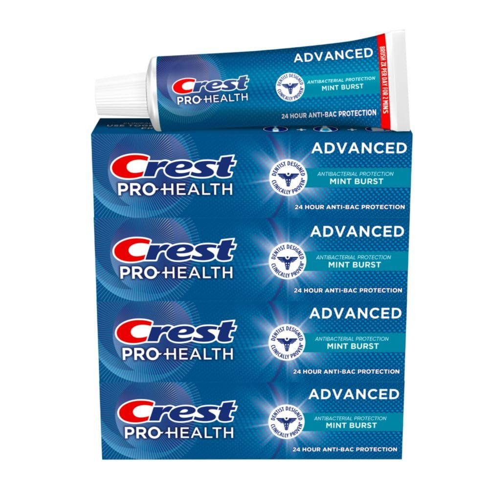Crest Pro-Health Advanced Antibacterial Protection Toothpaste - Pack of 4, 5...