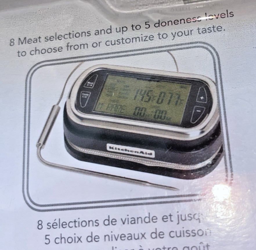 KitchenAid Wireless Remote Timer&Thermometer,Probe 200 Foot Range, New! Sealed