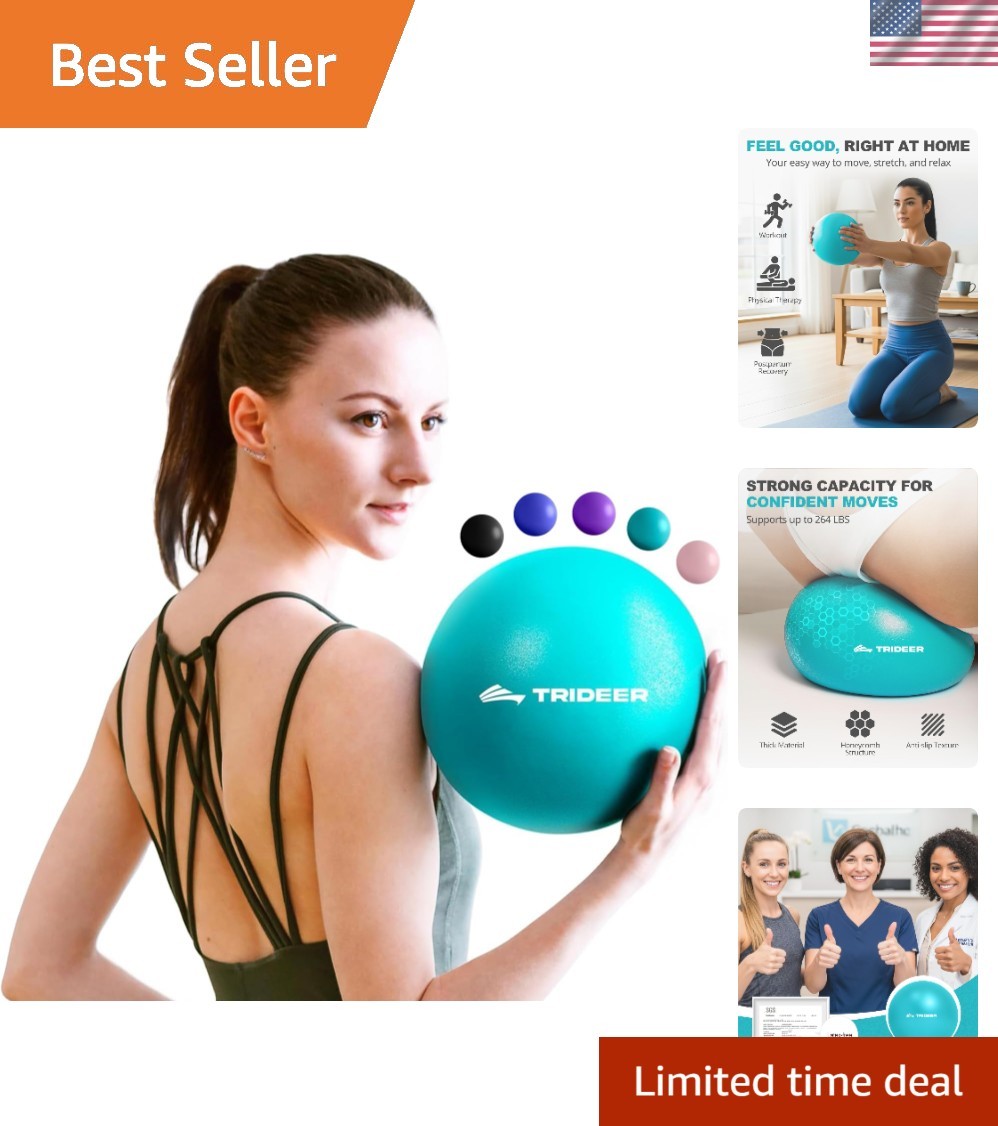 Turkis Inflatable 9-Inch Stability Ball for Fitness & Rehabilitation