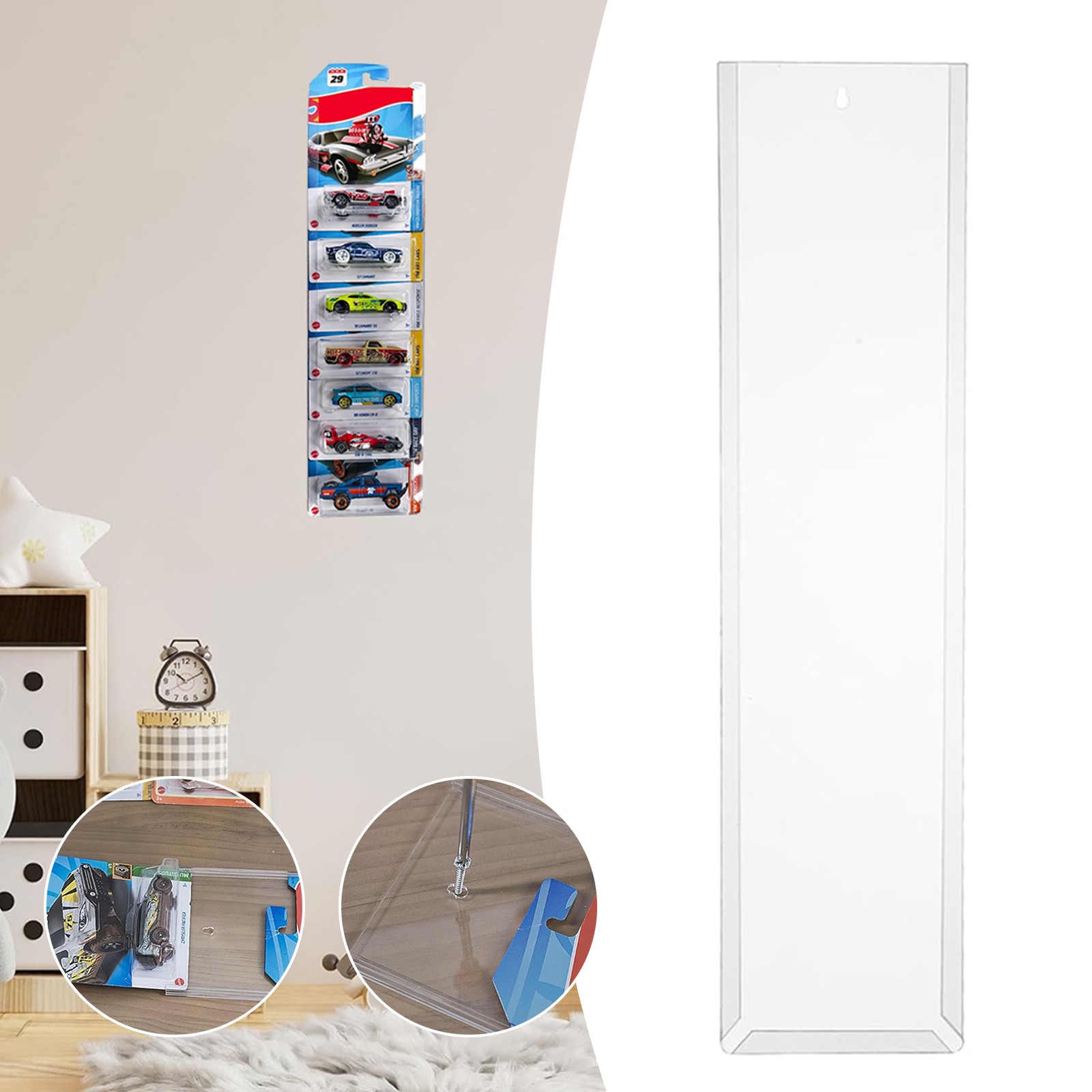 20PCS Car Toy Display Case Wall Mount For Hot-Wheels Mainline & Match-Box
