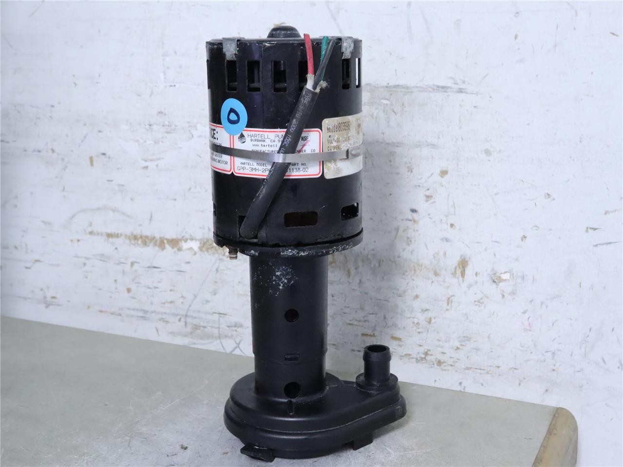 HARTELL Ice Machine Pump GPP-3MH-2P6 Ice-O-Matic 9161138-02 803596 100446
