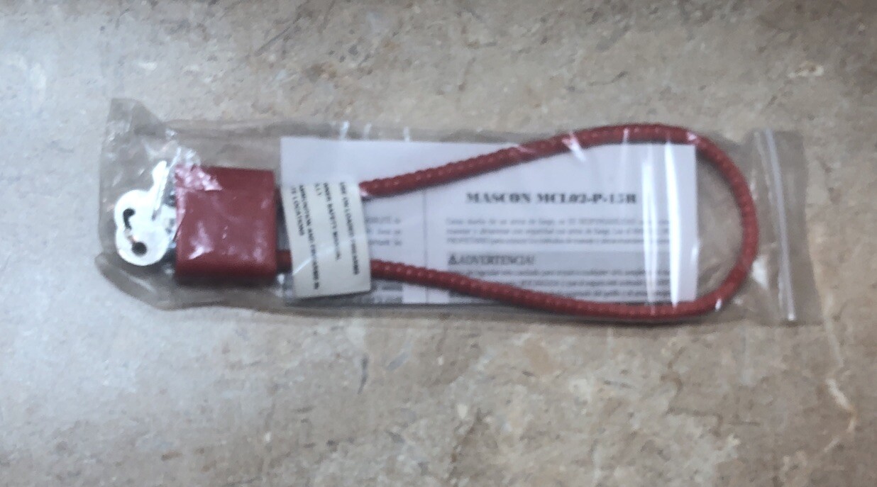 Mascon MCL02-P-15R Cable Gun Lock Instructions & 2 Keys 30mm