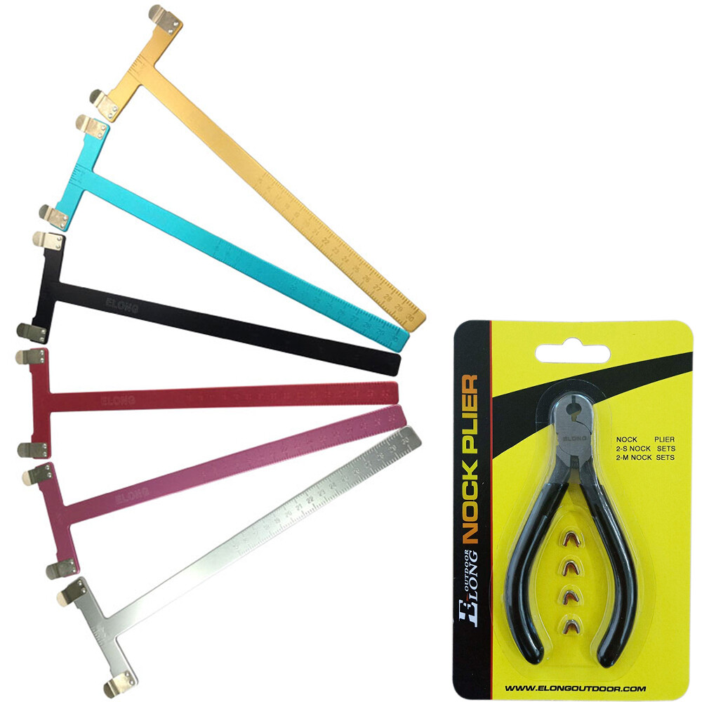 Bow Archery Nock Pliers Set 4 String Nocking Points Bow T Square Shooting Target