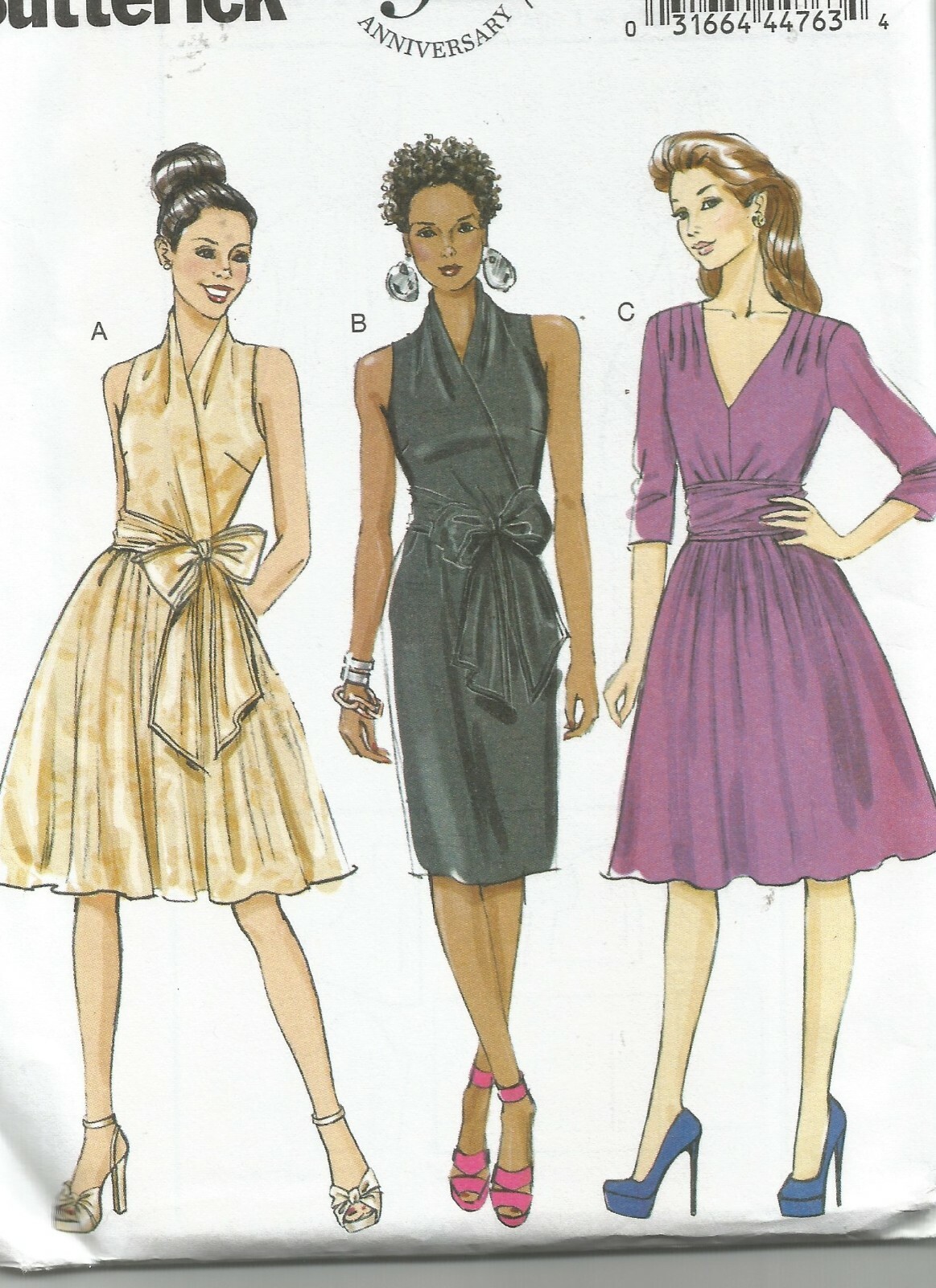 5850 Butterick Sewing Pattern UNCUT Dress w Variations Plus Size 16 18 20 22 24