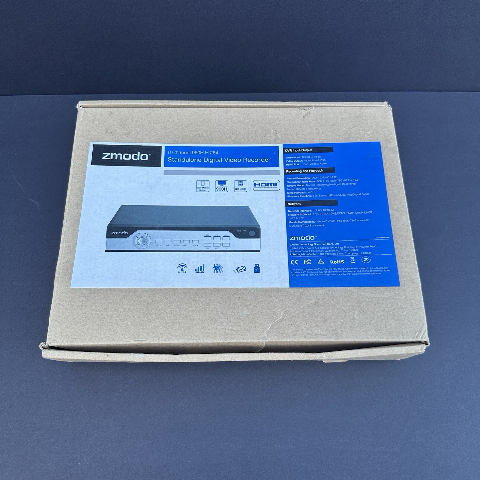 ZMODO 8 Channel 960H H.264 Standalone Digital Video Recorder ZMD-DX-SIN8 OB