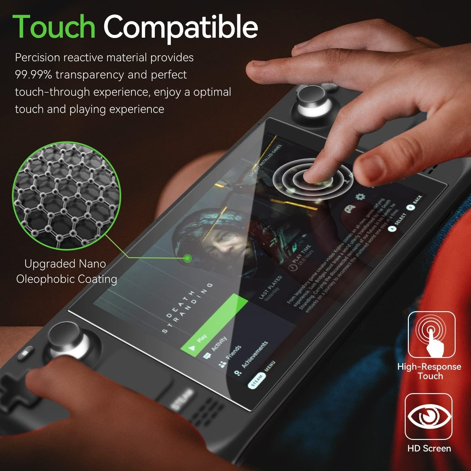 2 Pack Tempered Glass Screen Protector for Steam Deck 7"/OLED 7.4" - Ultra Clear