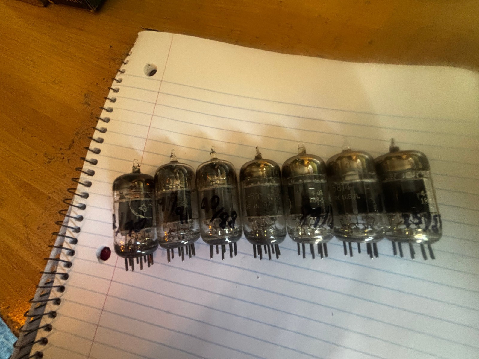8 Vintage GE 5814A 5- Vacuum Tube USA 12AU7 ECC82 Substitute Tested Strong