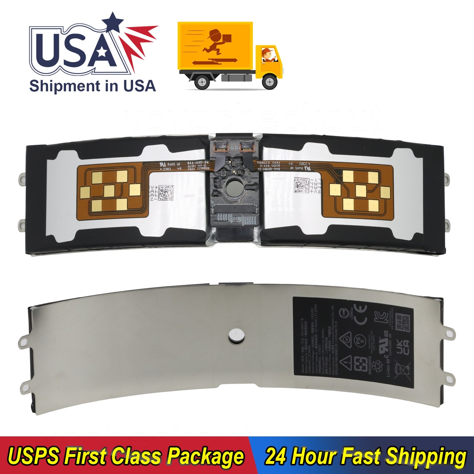 For M'eta O'culus Quest Pro,PartNO 345-00677-B Battery 345-00677-B 5540mAh USA
