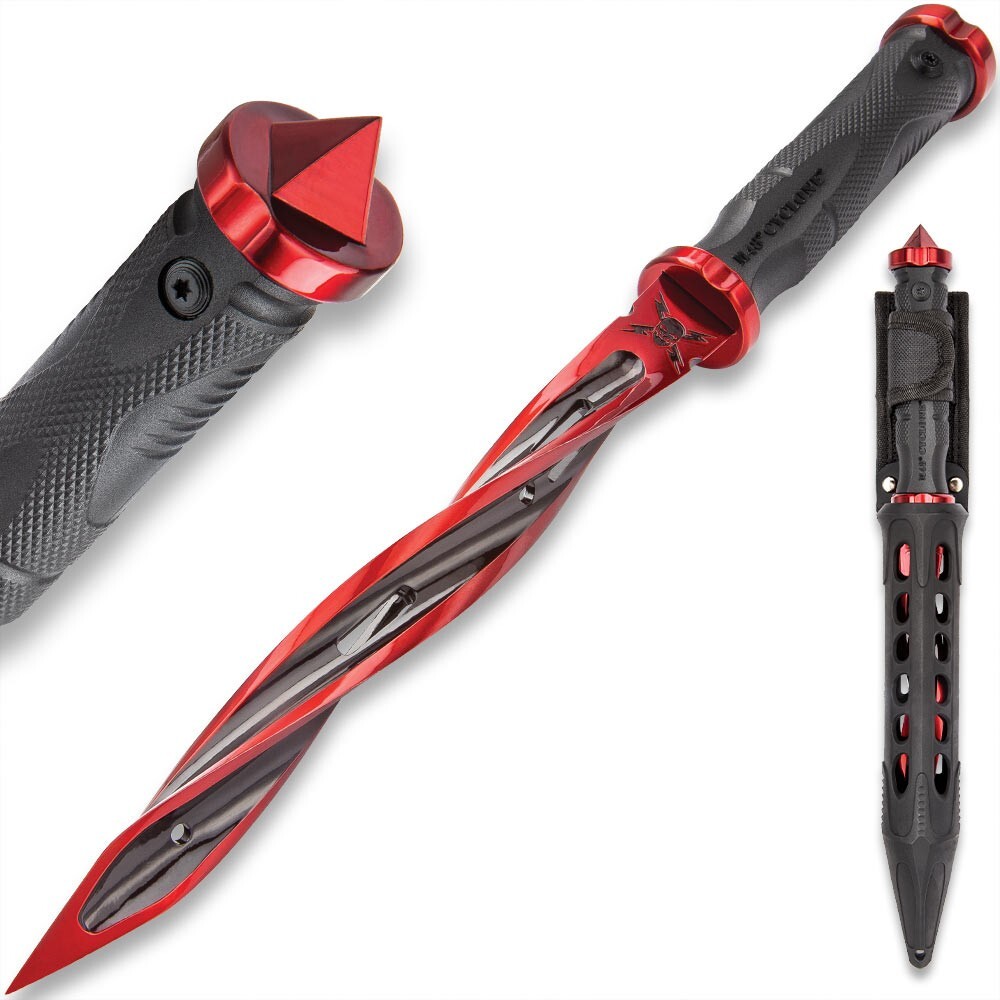M48 Cardinal Sin Red Cyclone Knife | 2Cr13 Stainless Steel | 13 1/2" Overall