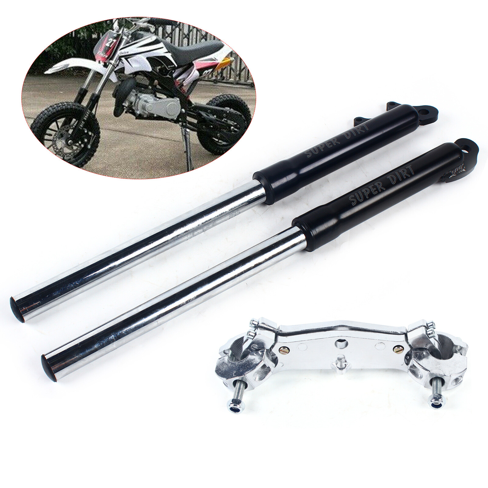 49CC Mini Bike Front Fork Shocker Small Triple Dirt Pit Pro Trail Upside Down