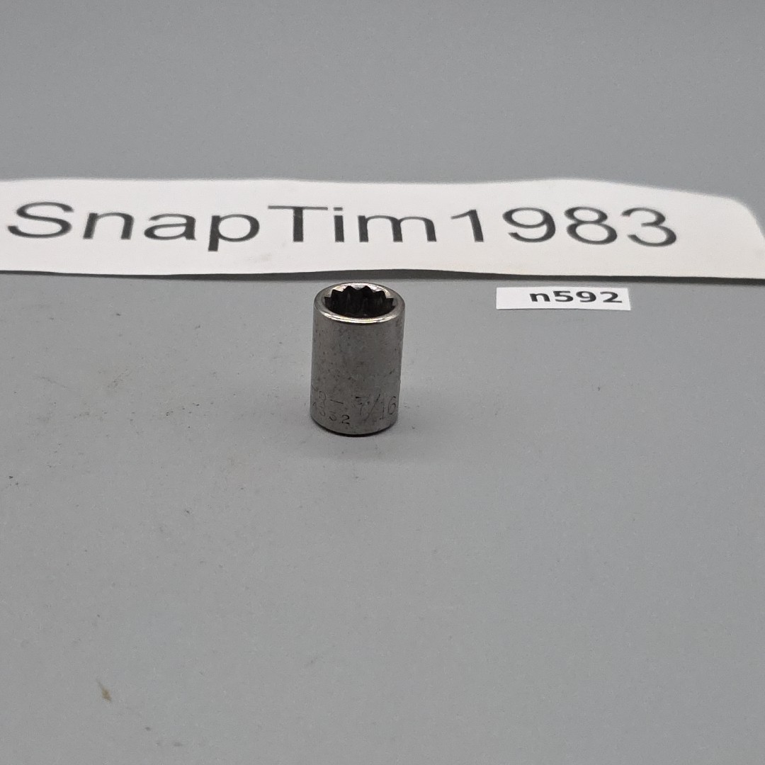 Craftsman Tools 3/8" Drive 7/16" 12 Point Shallow Socket G- 44332 USA