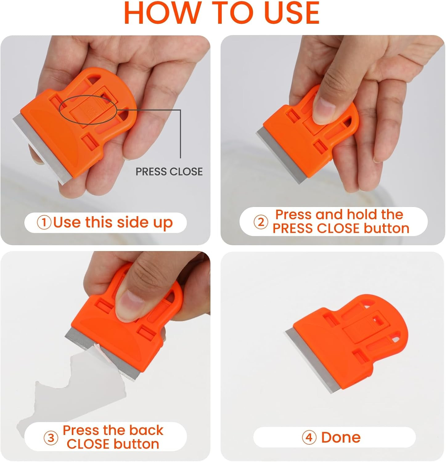 2 Pack Razor Scraper Plastic Razor Scraper Scraper Tool with Extra 10 Plastic