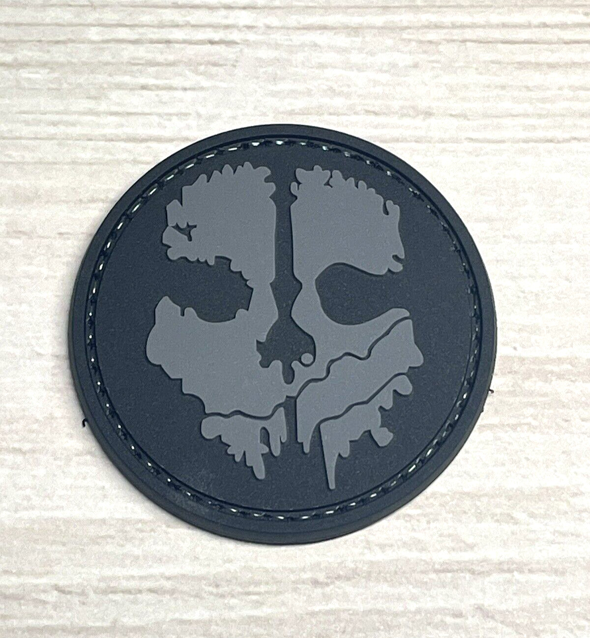 PVC Tactical Patch - Grey Ghost Skull Call of Duty Patch - Morale Gun Patch