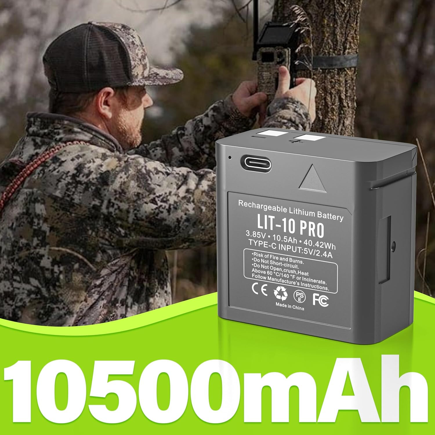 2Pack LIT-10 Battery for SPYPOINT Link-Micro & Cell-Link Cellular Trail Camera