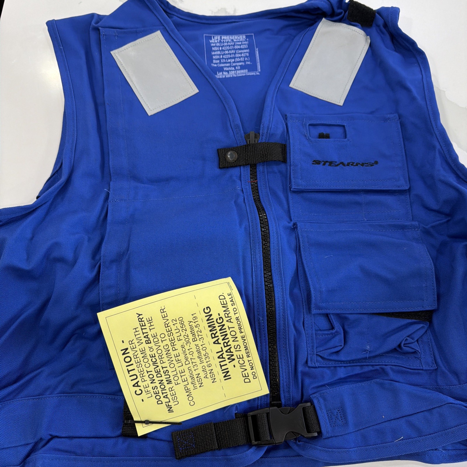 Sterns Flight Deck Life Vest Blue XXL MK 1 Shell Only