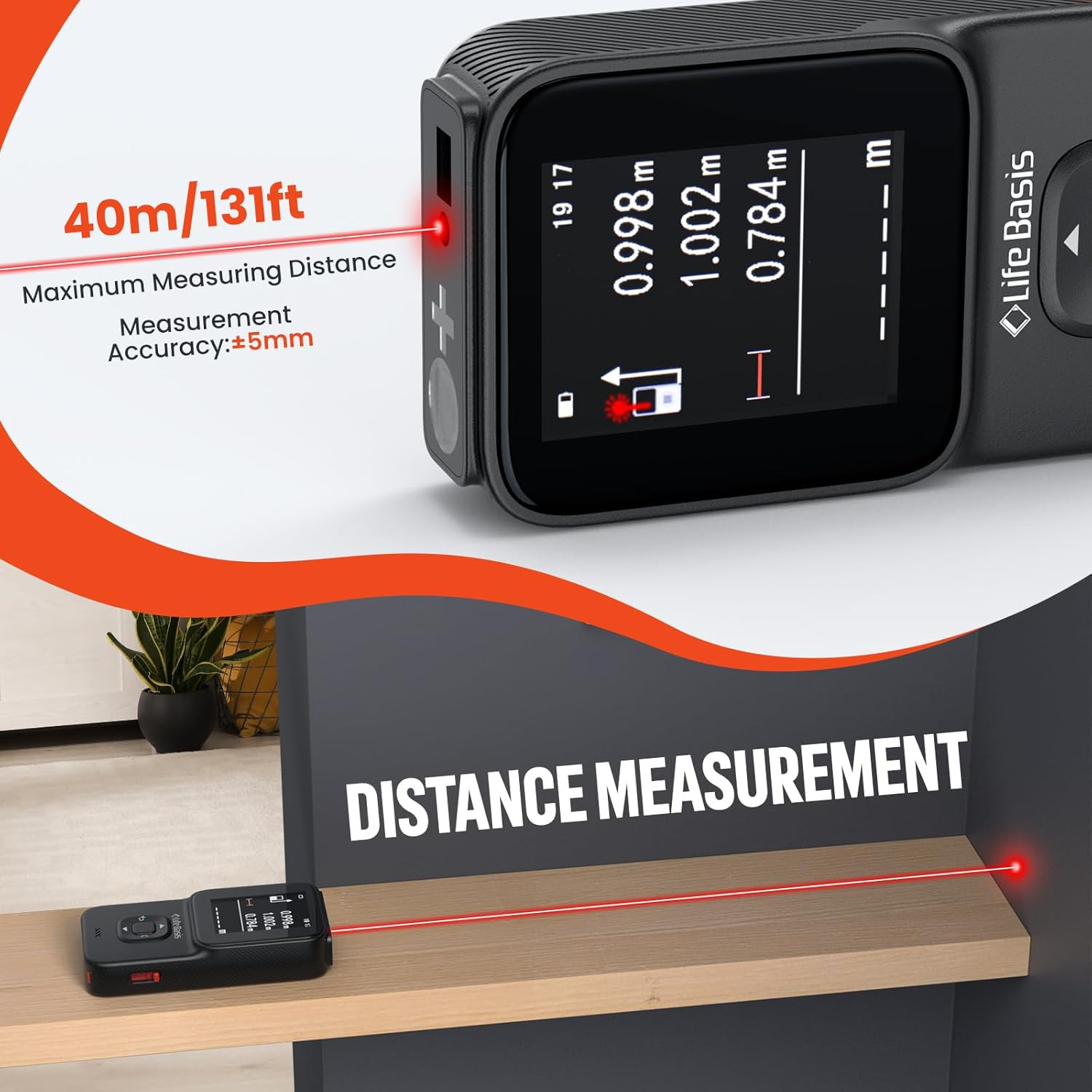 5-in-1 Wall Scanner: Stud Finder, Thermal Imager & Moisture Meter Combo