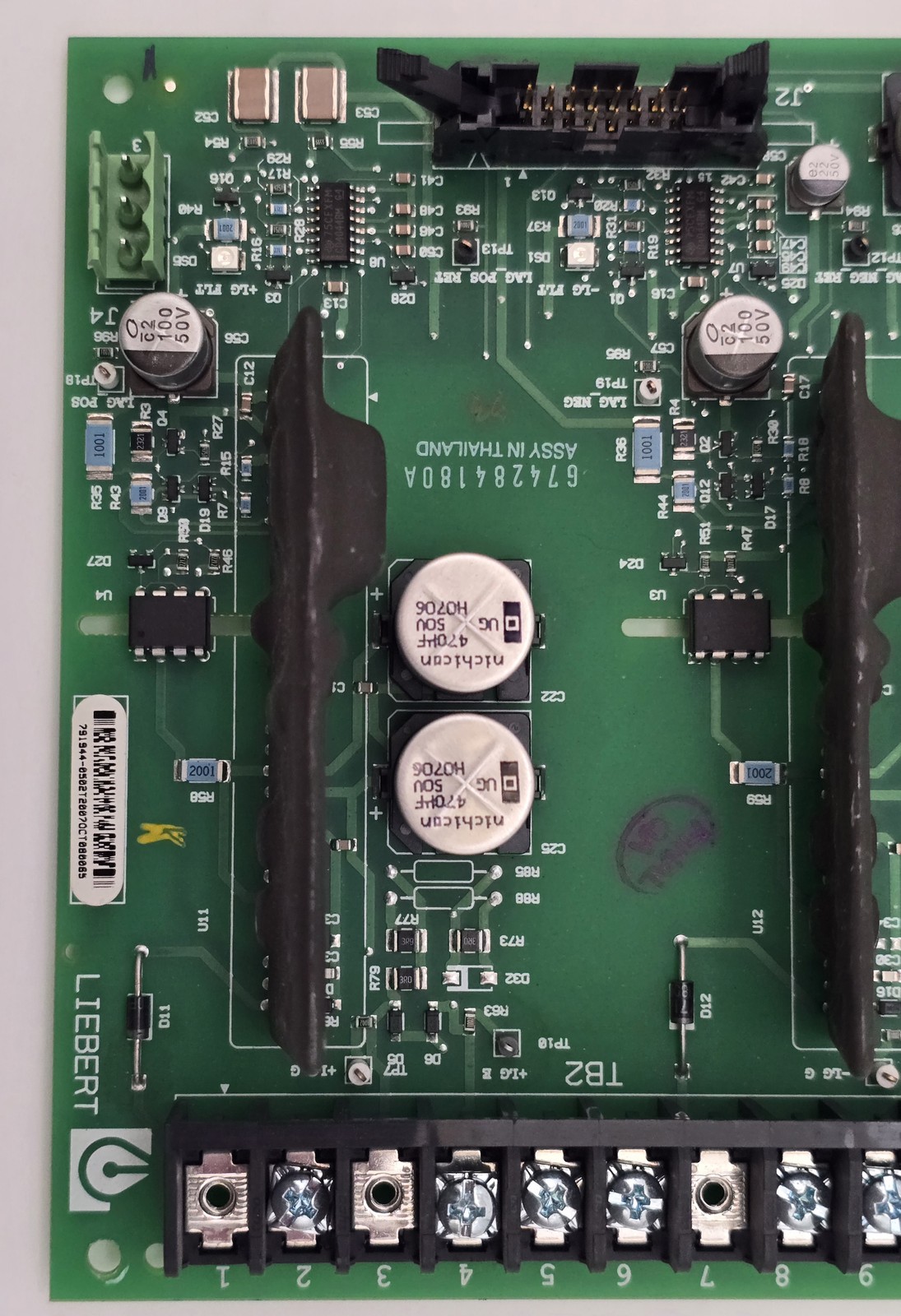Liebert 02-791944-05 Processor Board Rev 2 Gate Driver Nichican 470uF 50V