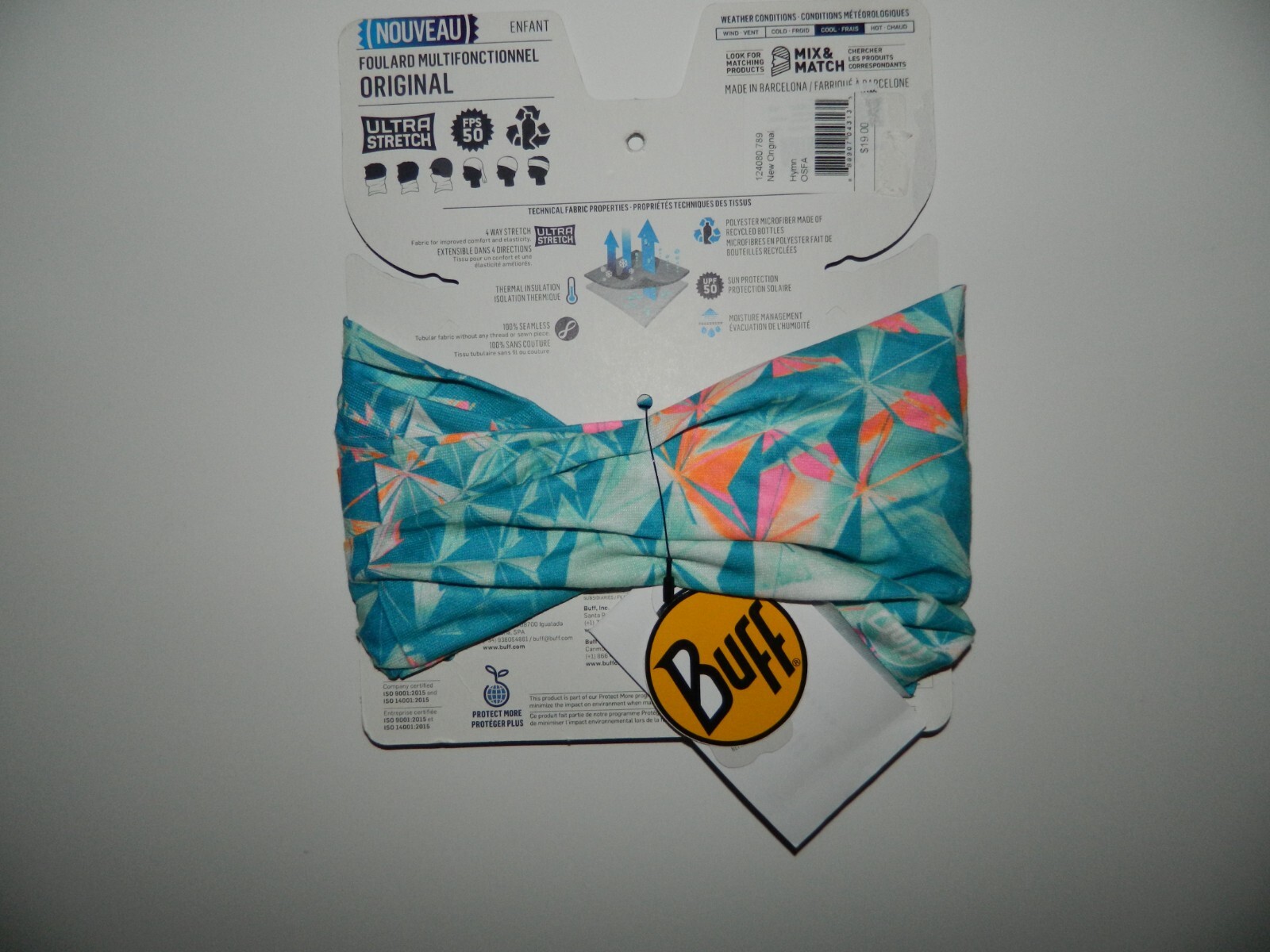 BUFF Standard CoolNet UV+ Multifunctional Headwear* HYMN* JUNIOR