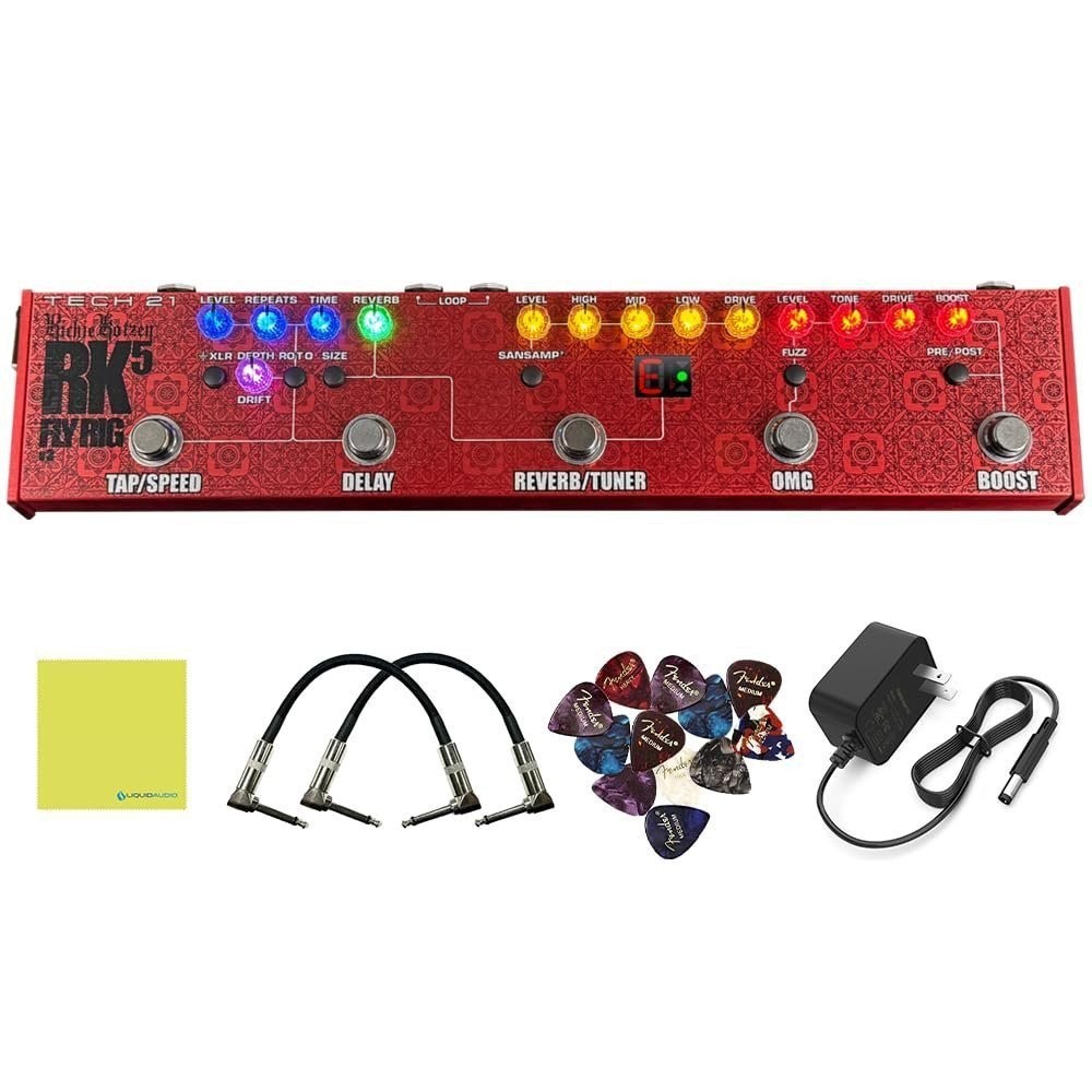 Tech 21 Richie Kotzen RK5 Signature Fly Rig v3 Bundle with 2 Right Angle...