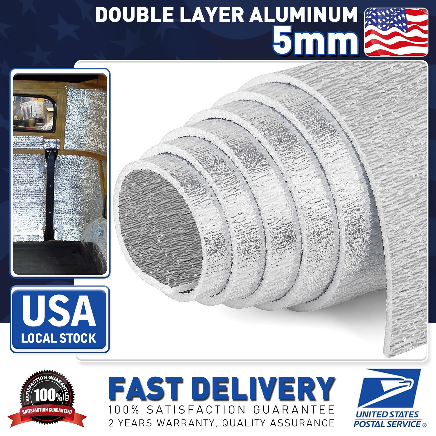 5mm Fireproof Radiant Barrier Insulation Roll for Keep Heat Reflective Foam Core