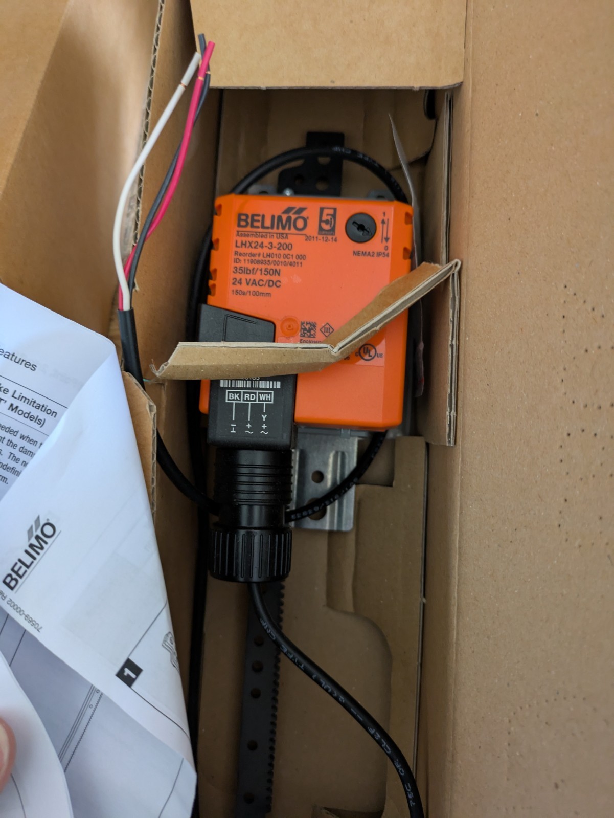Belimo LHX24-3-200 Linear Actuator / Damper Actuator - New Old Stock In Box