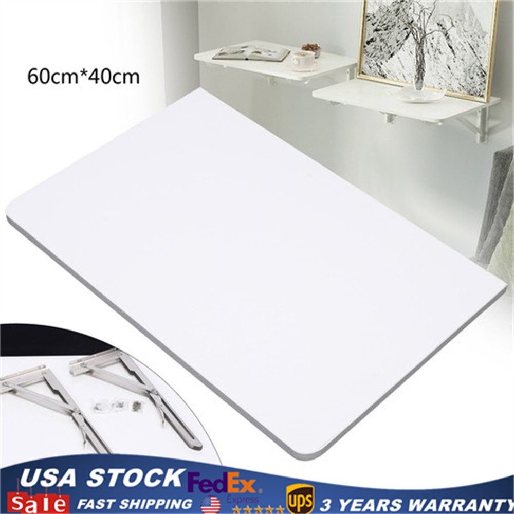 Folding Wall Table Fold Down Study Writing Desk Kitchen Floating Storage Shelf.