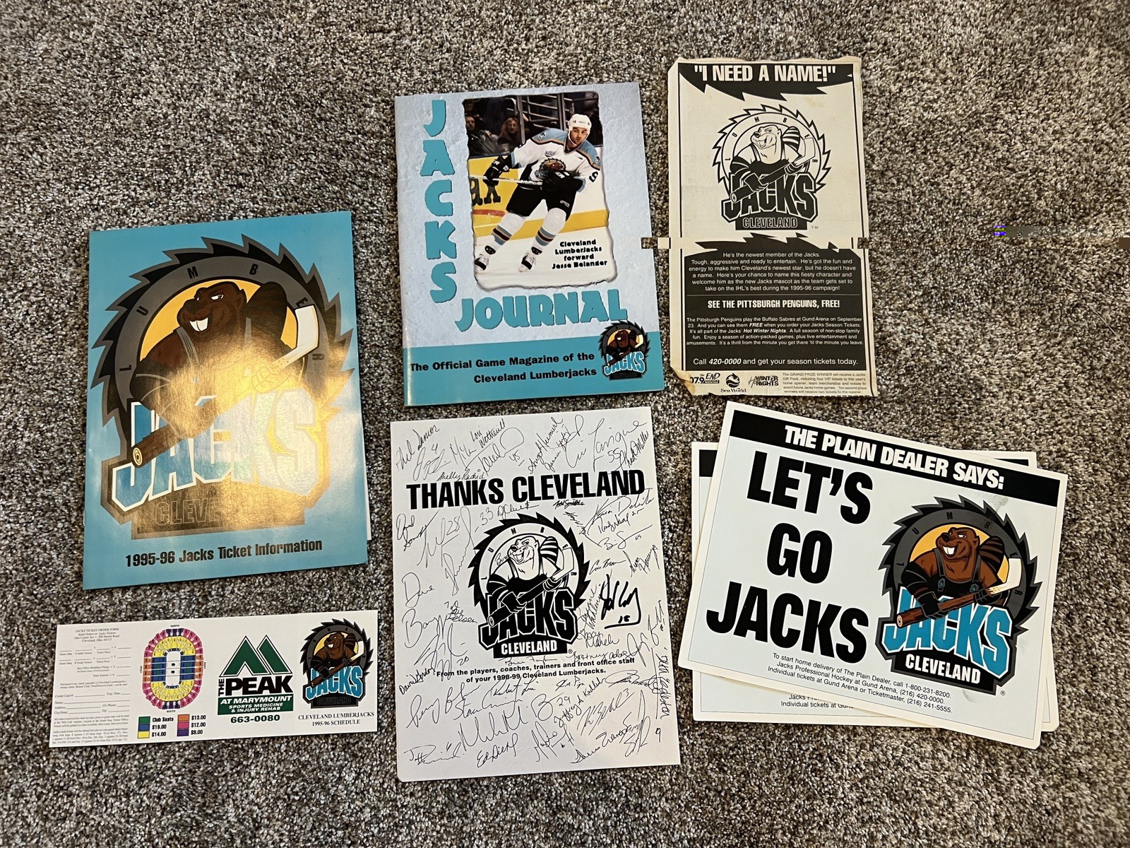 Jacks Journal - 1995-96 Cleveland Lumberjacks Program, Schedule, Posters - IHL