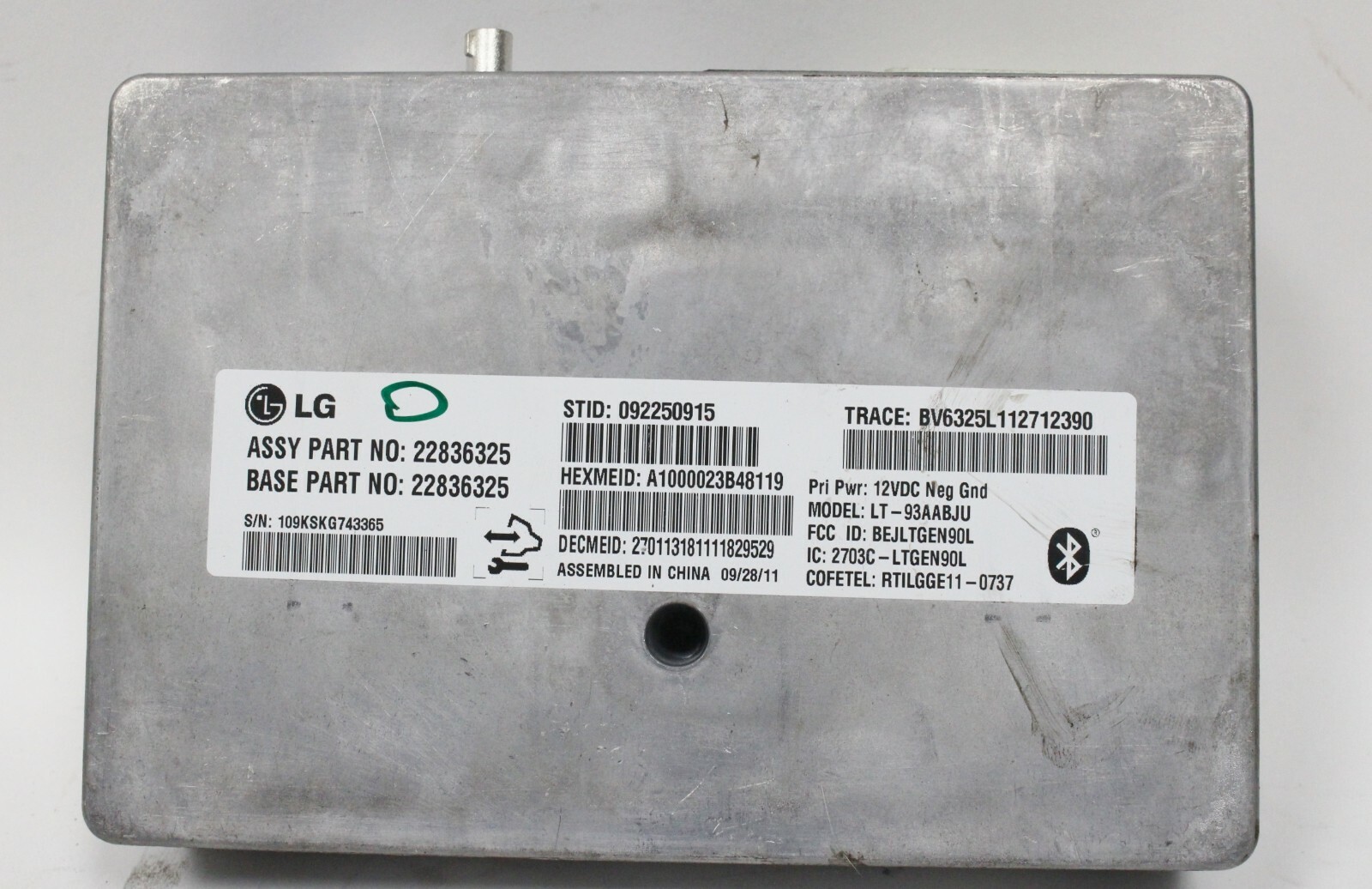 2012 Camaro ZL1 SS ONSTAR COMMUNICATION COMPUTER MODULE 22836325