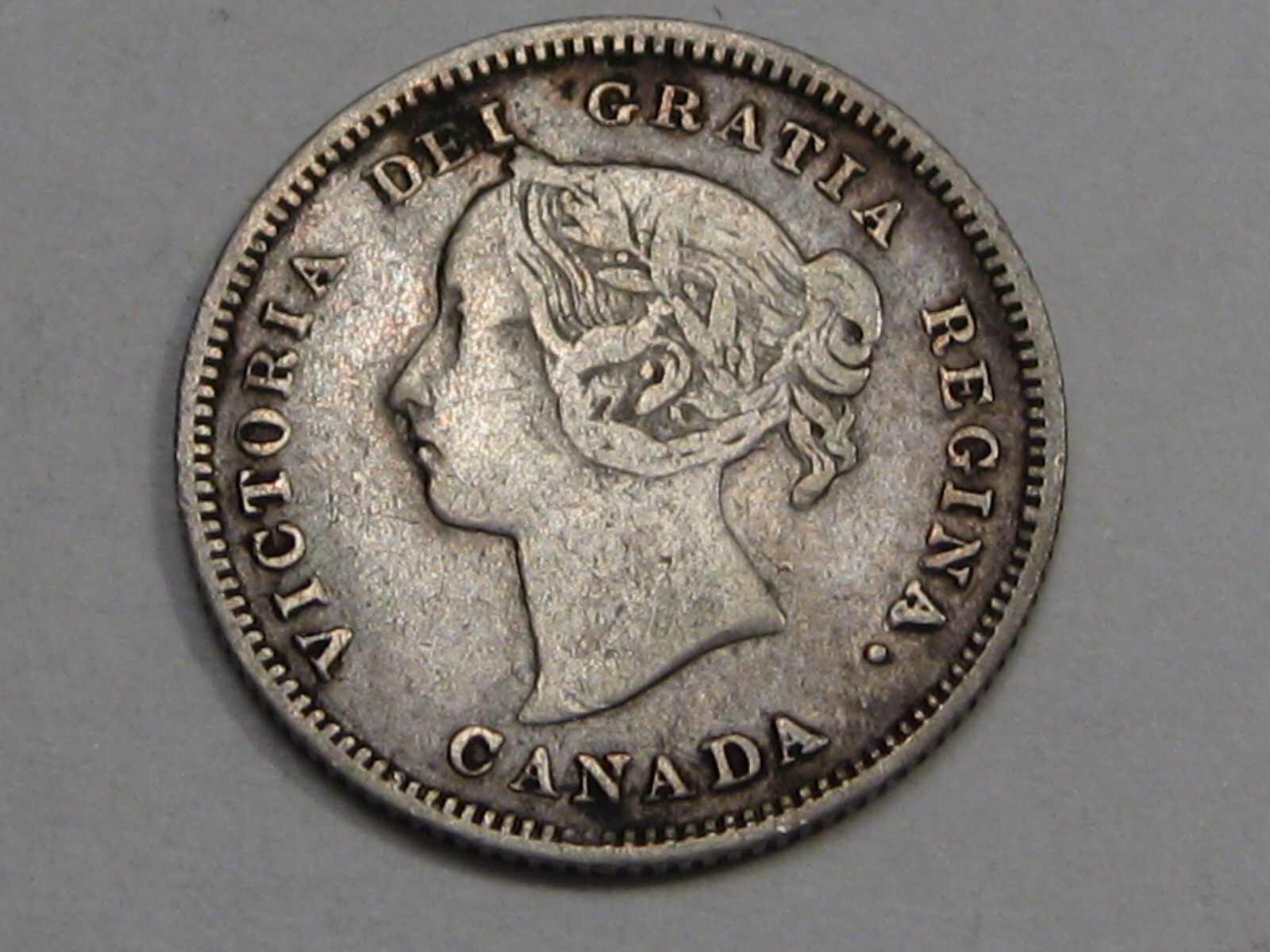 VG/F 1886 Five Cent 5¢ CANADA.  #33