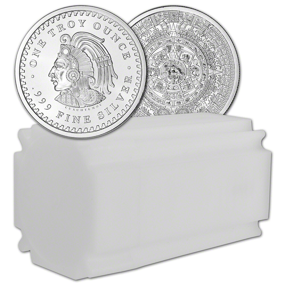 1 oz. Golden State Mint Silver Round Aztec Calendar .999 Fine Tube of 20