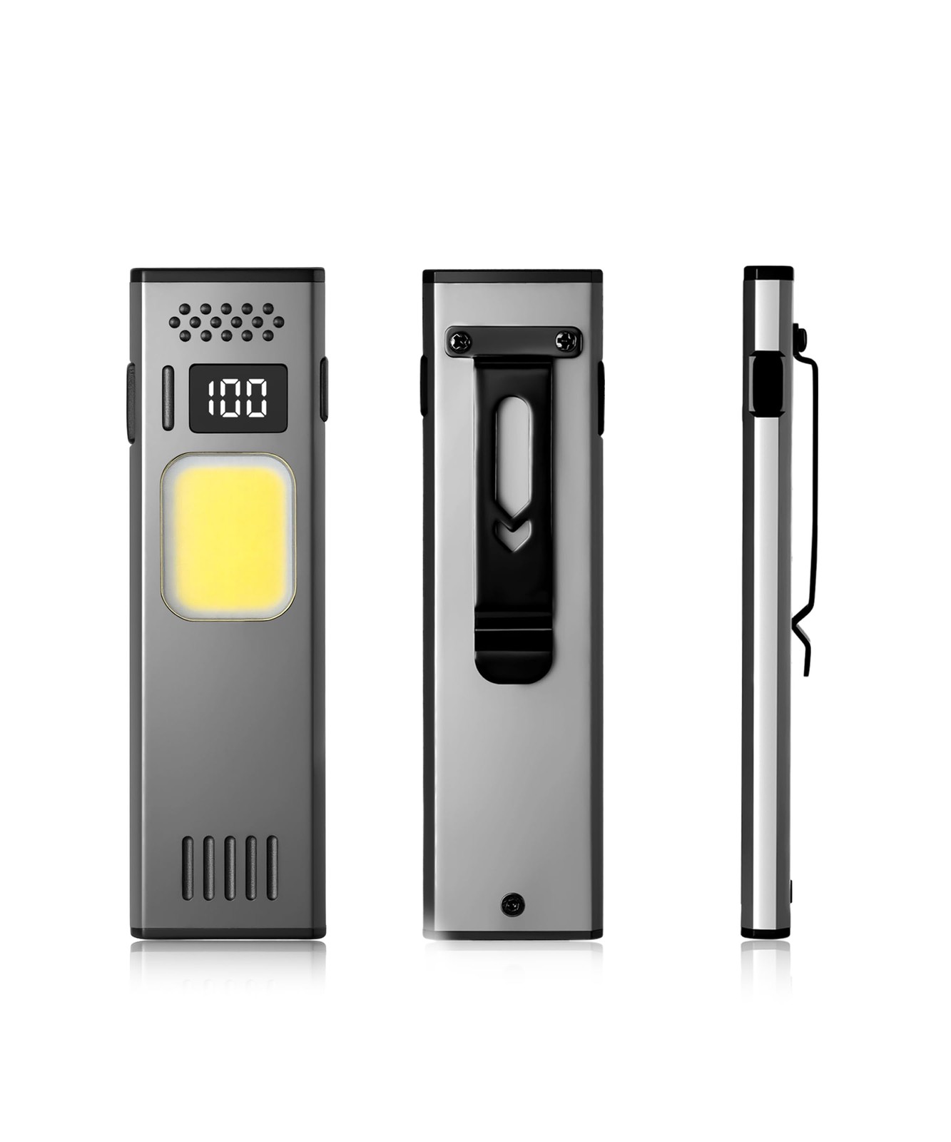 Ultra Slim Magnetic Flashlight - 0.3in 1.4oz Pocket EDC Task Light with Dual ...