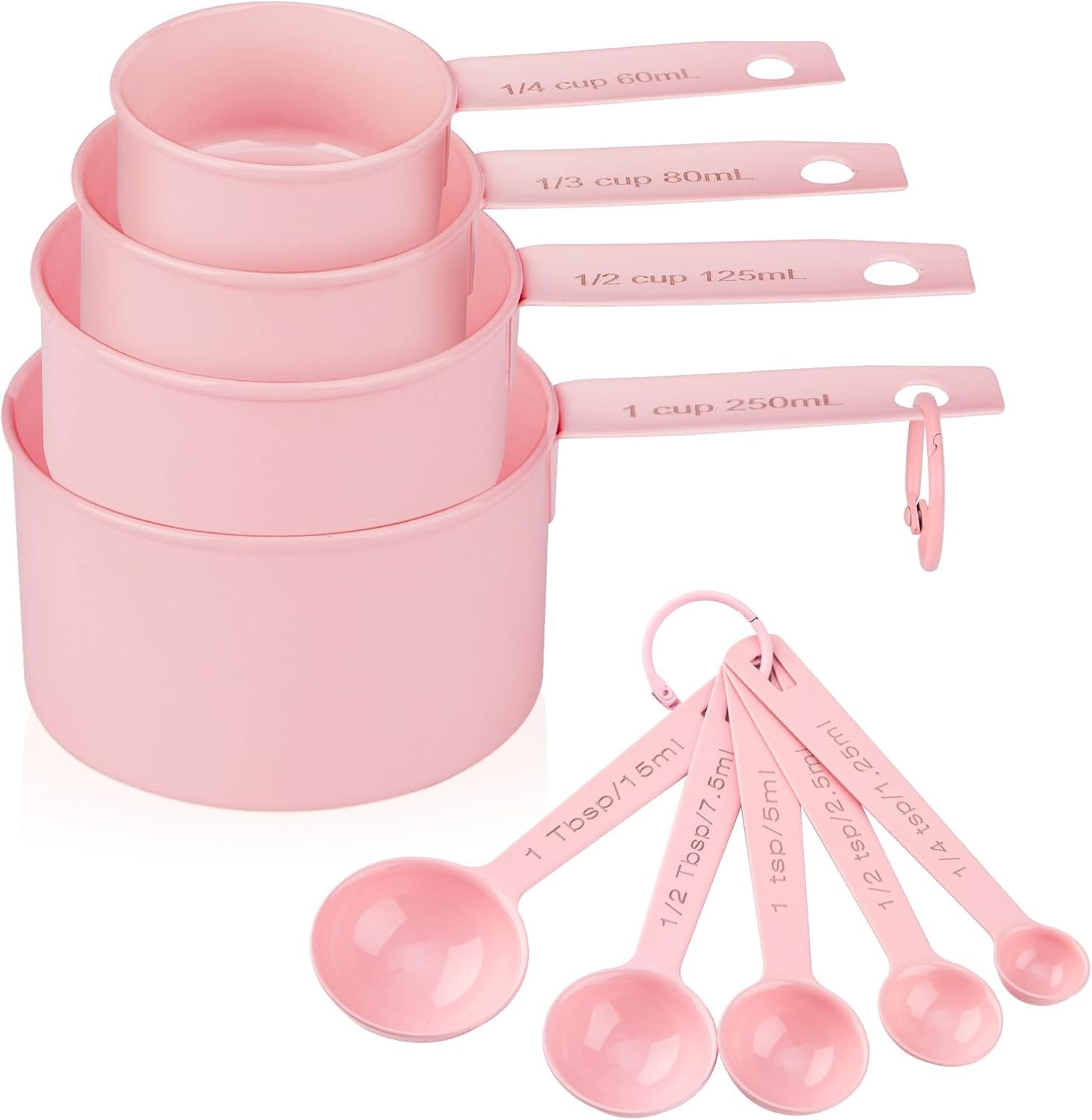 Measuring Cups and Spoons Set of 9, Stainl Steel Measuring cup for