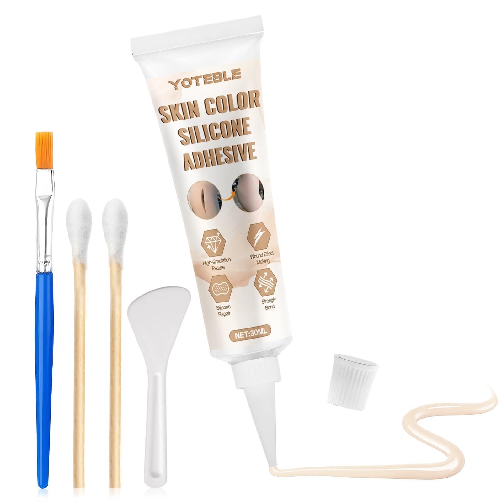 Silicone Adhesive Glue, Skin Color Glue for Doll color