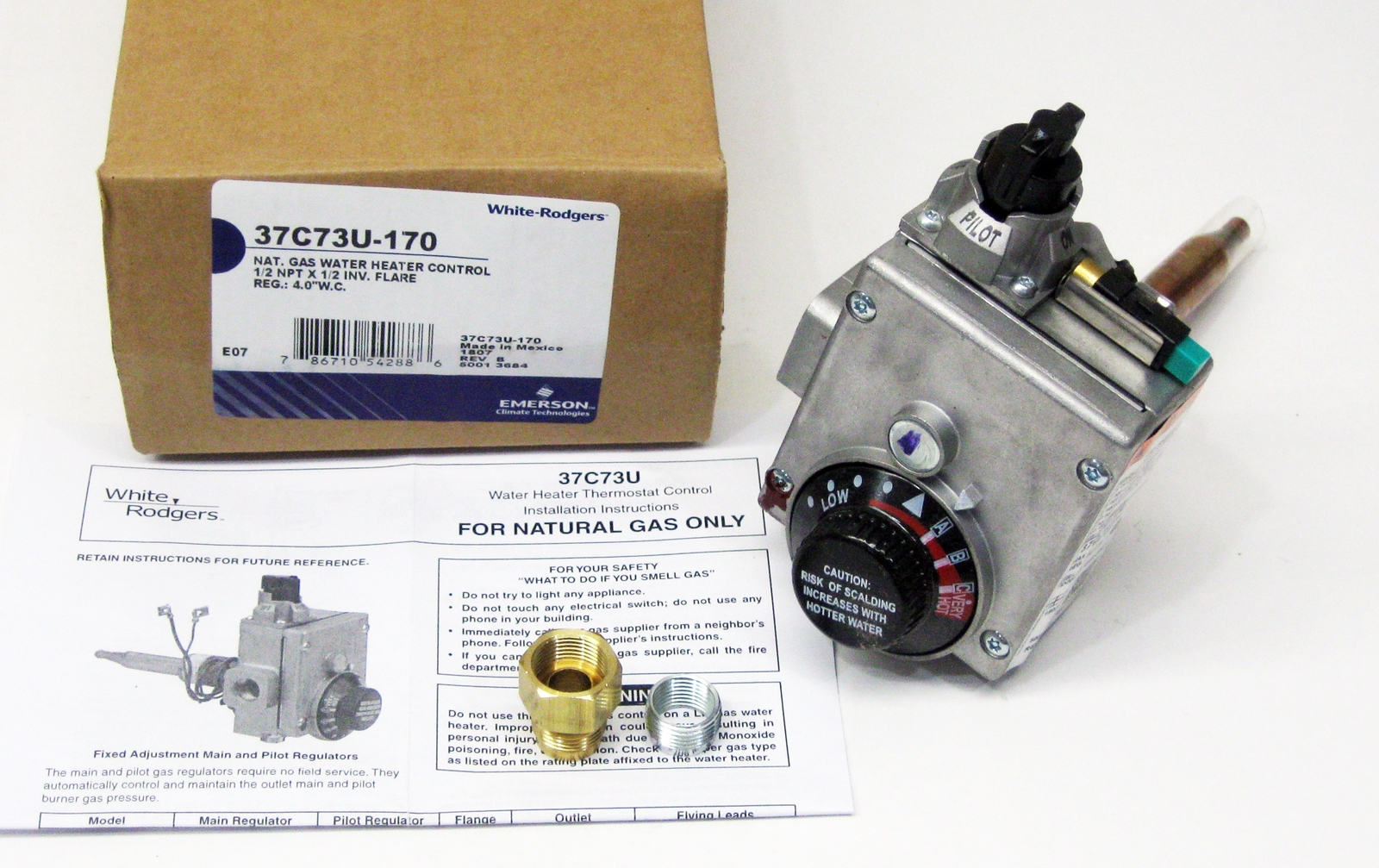 Water Heater Gas Thermostat White Rodgers 37C73U-170 (37C73U-836)