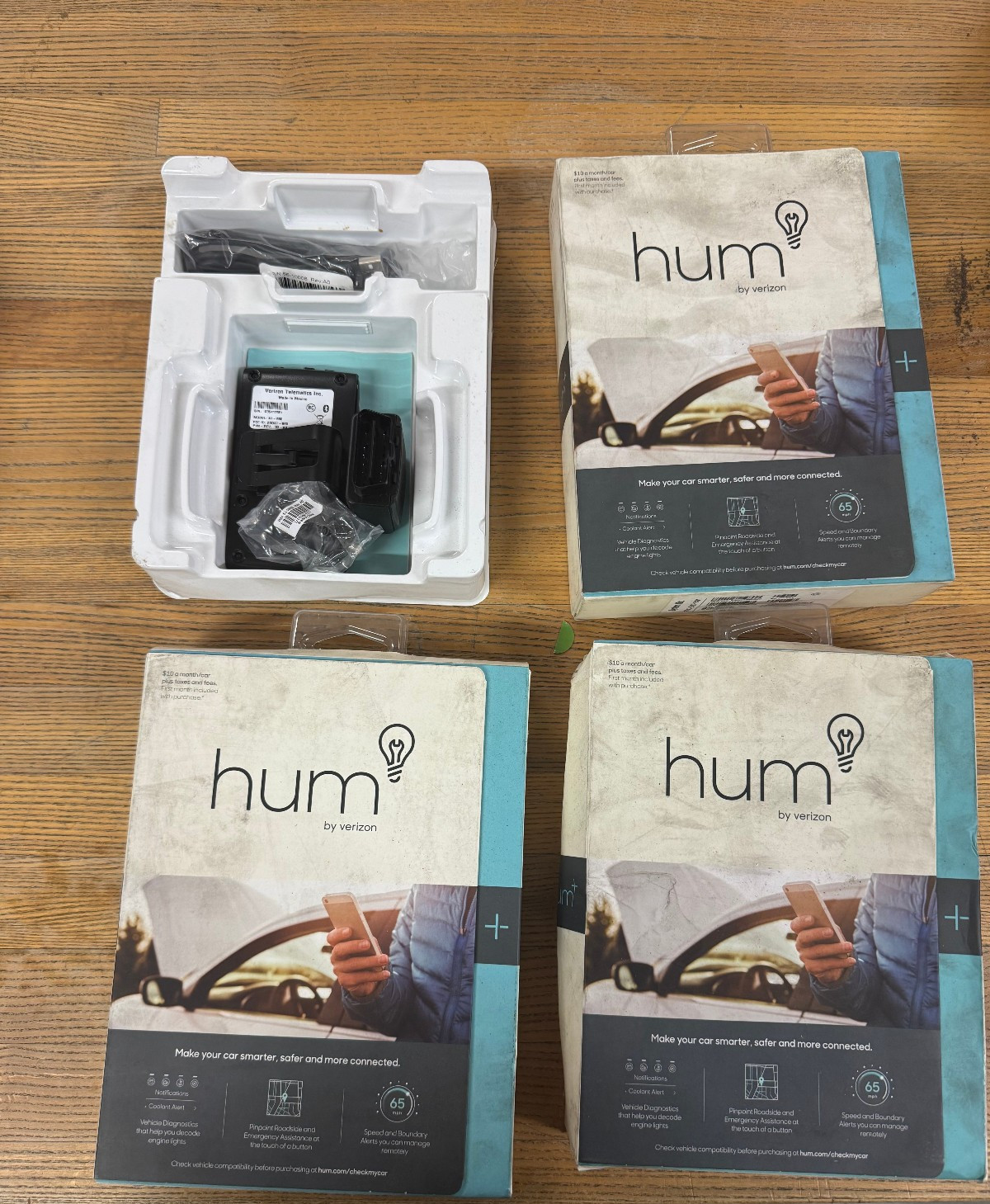 LOT OF 4 Hum by Verizon Vehicle Tracking+ Diagnostic System BRAND NEW