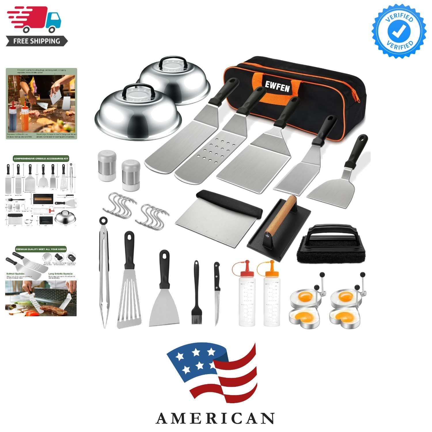 35PCS Griddle Accessories Kit, Flat Top Grill Accessories Set for Blackstone ...