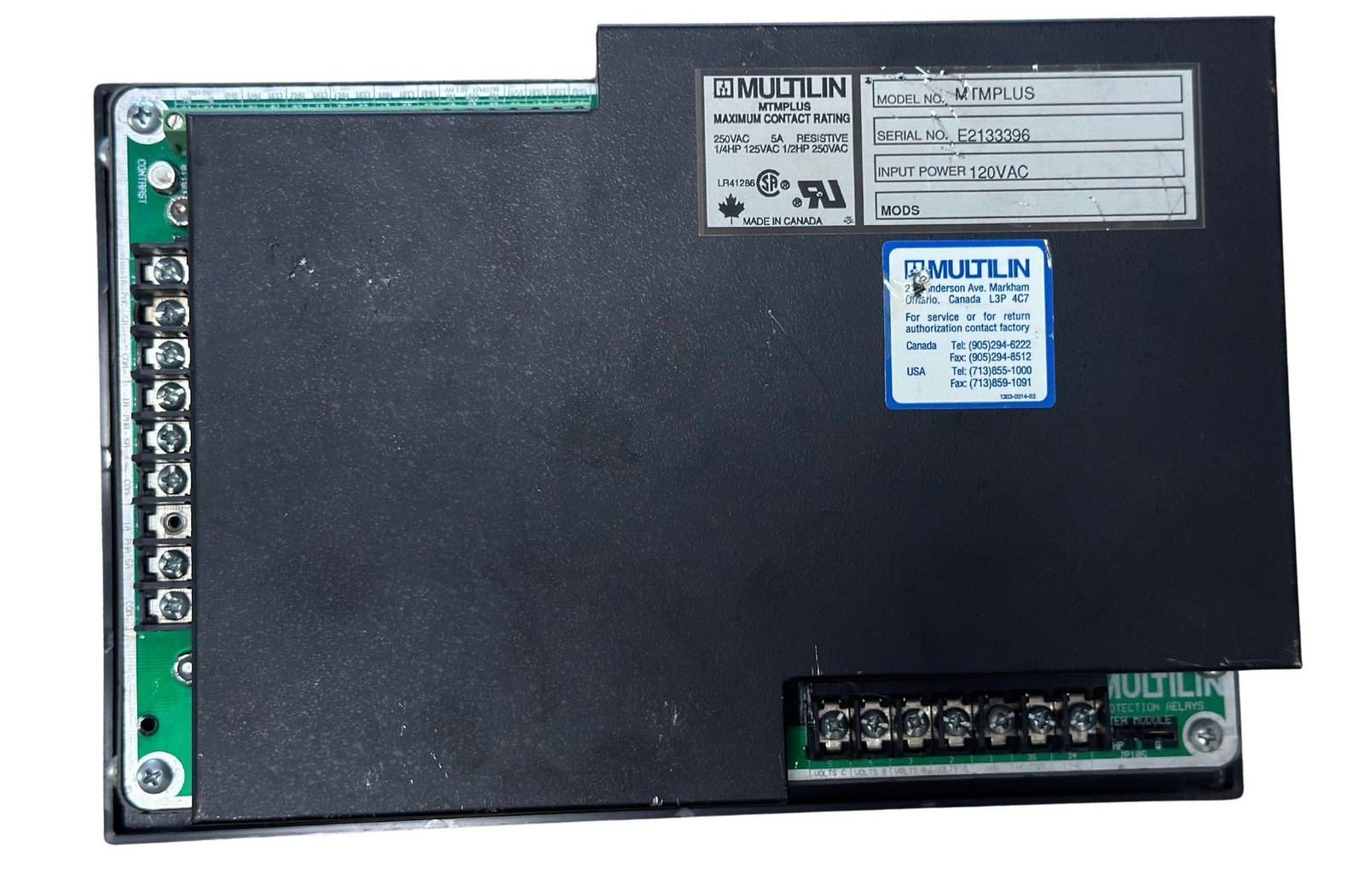 GE MULTILIN MTMPLUS Meter Transducer Module Power Quality Meter 120VAC